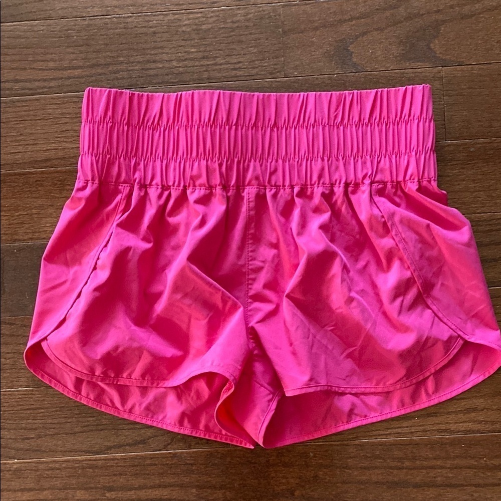 No Boundaries Pink Athletic Shorts with Elastic Waistband